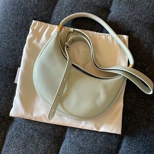 Green crescent shoulder bag with detachable straps new